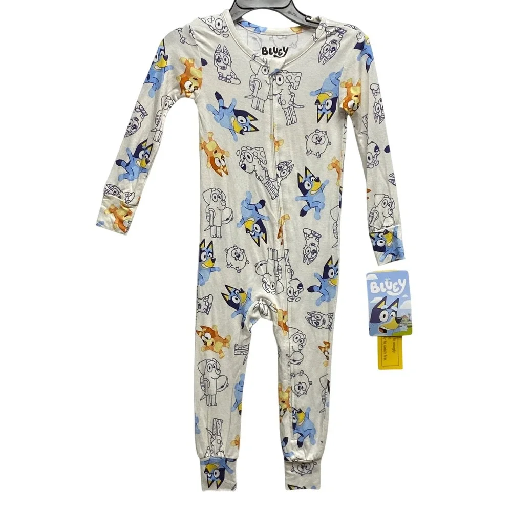 Bluey Toddler Pajamas Footless Sleepers‎ 2T NWT
